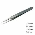 Ultra Fine Pointed, Curved and angled Tweezer 고정밀 트위저,Rubis,RU-2-SA