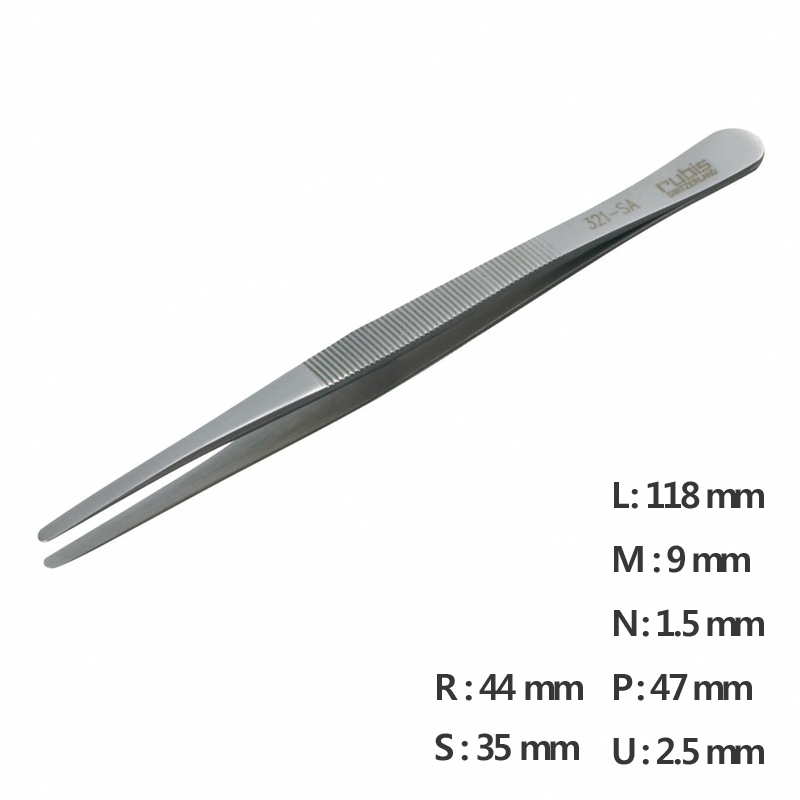Round Tip Tweezer 고정밀 트위저, Rubis,RU-321-SA