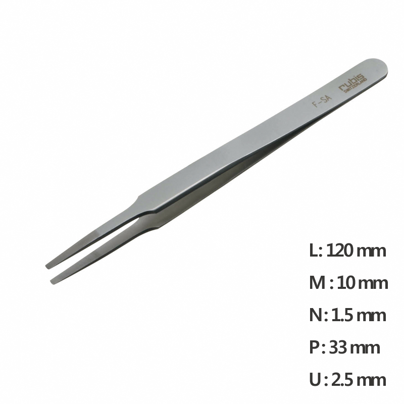 Round Tip Tweezer 고정밀 트위저, Rubis,RU-F-SA