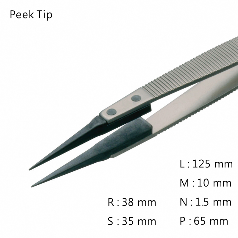 Polymer and Ceramic Tip Tweezer 세라믹 팁 트위저, Rubis,RU-258Peek-SA