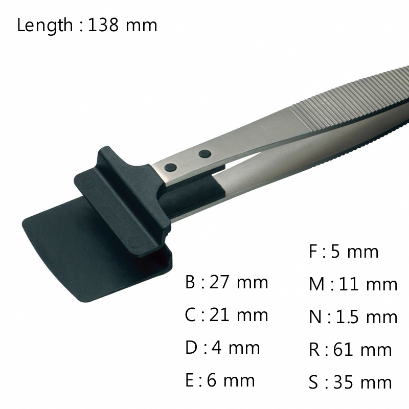 Wafer Handling Tweezer 고정밀 웨이퍼용 트위저, Rubis,RU-43LB-8peek
