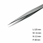 Fine Straight Pointed Tweezer 고정밀 트위저, Rubis,RU-AA-SA