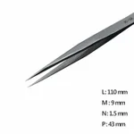 Fine Straight Pointed Tweezer 고정밀 트위저, Rubis,RU-3C-SA