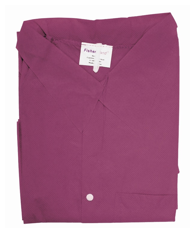Thermo Fisher Scientific General Protection Disposable SMS Cranberry Lab Coats
