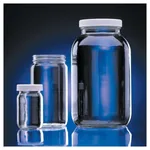 Thermo Fisher Scientific Wheaton Clear Standard Wide-Mouth Bottles: With PTFE-Lined Caps