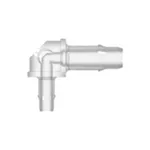 Elbow Reduction Tube Fitting with 400 Series Barbs, 3/32` (2.4 mm) and 1/16` (1.6 mm) ID Tubing