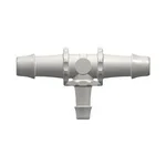 Tee Reduction Tube Fitting with 500 Series Barbs, 3/8` (9.5 mm) and 1/4` (6.4 mm) ID Tubing