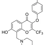 Merck 3-(4-Chlorophenoxy)-7-hydroxy-8-(4-morpholinylmethyl)-2-(trifluoromethyl)-4H-chromen-4-one