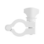 Clamp, Mini Flange, 1/2` (12.7 mm) to 3/4` (19.0 mm), Glass Reinforced White Nylon