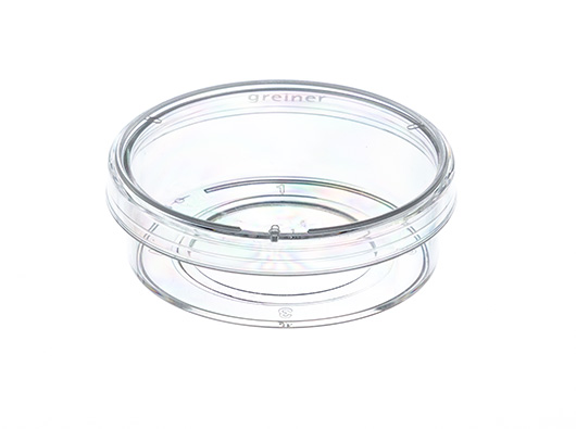 Greiner Bio One CELLVIEW CELL CULTURE DISH, PS, 35/10 MM,GLASS BOTTOM, 1 COMPARTMENT, ADVANCED TC, STERILE, 10 PCS./BAG