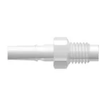 Male Luer with 5/16` Hex to 1/4-28 UNF Bottom Sealing Thread (May be used with separate rotating lock ring; FSLLR)