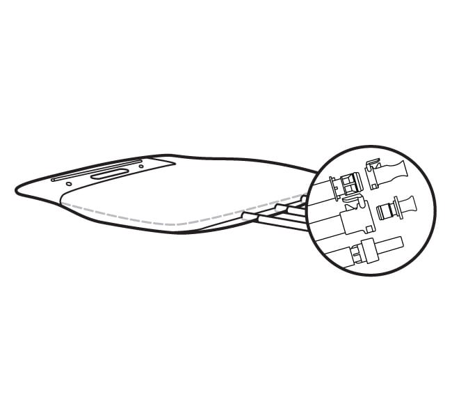 Thermo Fisher Scientific 2D Labtainer BioProcess Container (BPC), ASI 28 film, 3 ports, MPC insert and body connectors with clamps, injection site