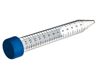 Greiner Bio One TUBE, 15 ML, PP, 17/120 MM, CONICAL BOTTOM,CELLSTAR®, BLUE SCREW CAP, NATURAL, GRADUATED, WRITING AREA, STERILE, 5 PCS./BAG, TRIPLE PACKED