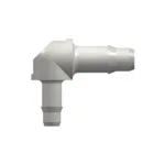 Elbow Reduction Tube Fitting with 400 Series Barbs, 1/8` (3.2 mm) and 3/32` (2.4 mm) ID Tubing