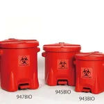 AS ONE HDPE Safety Can Biohazardous Waste, HDPE 바이오해저드 쓰레기통