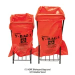 Daihan Science Y & K Biohazard-bag & Stand(HDPE), 20×30cm~60×90cm, t0.07mm<br>For Pollution Pr