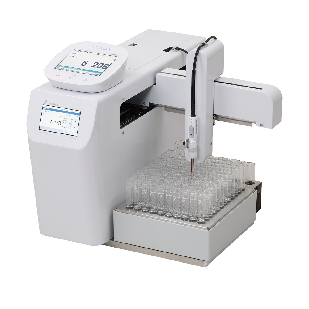 AS ONE Tabletop pH and Water Quality Analyzer with Autosampler, 오토 샘플러 부속 탁상형 pH·수질 분석계