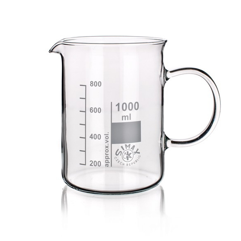 Glass Beaker with Handle, Simax 유리 핸들 비이커