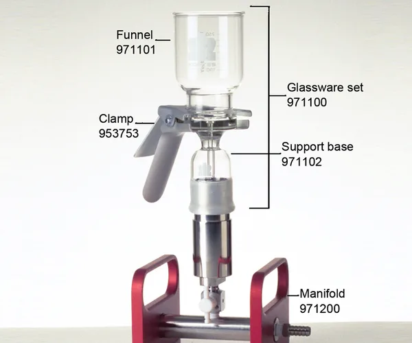 SPE Disk Glassware and Manifold SPE 유리 필터 홀더와 메니폴드