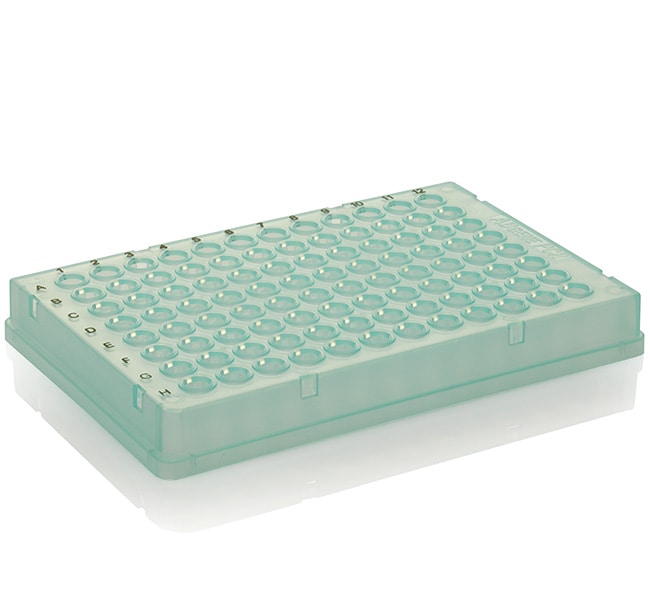 Thermo Fisher Scientific PCR Plate, 96-well, low profile, skirted, black lettering, green