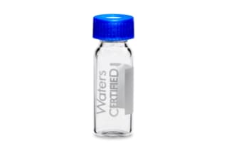 Waters LCGC Certified Clear Glass 12 x 32 mm Screw Neck Vial, with Cap and Preslit PTFE/Silicone Septum, 2 mL Volume, 100/pk