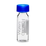Waters LCGC Certified Clear Glass 12 x 32 mm Screw Neck Vial, with Cap and Preslit PTFE/Silicone Septum, 2 mL Volume, 100/pk