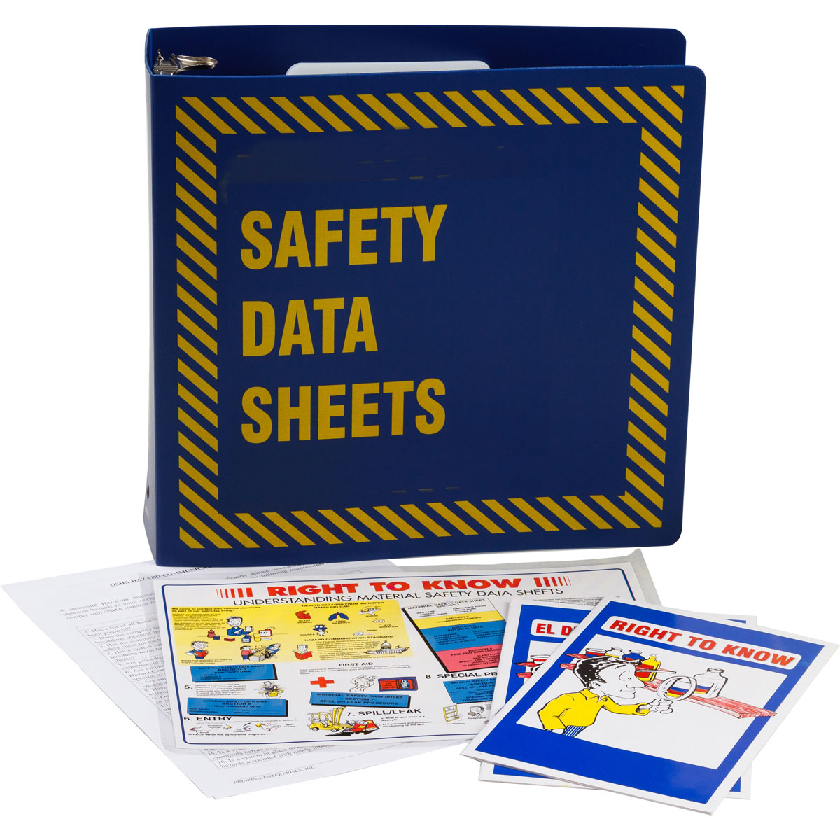 Brady 3 Inch Blue MSDS Binder Package