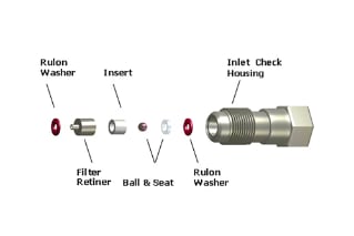 Waters Check Valve, Inlet