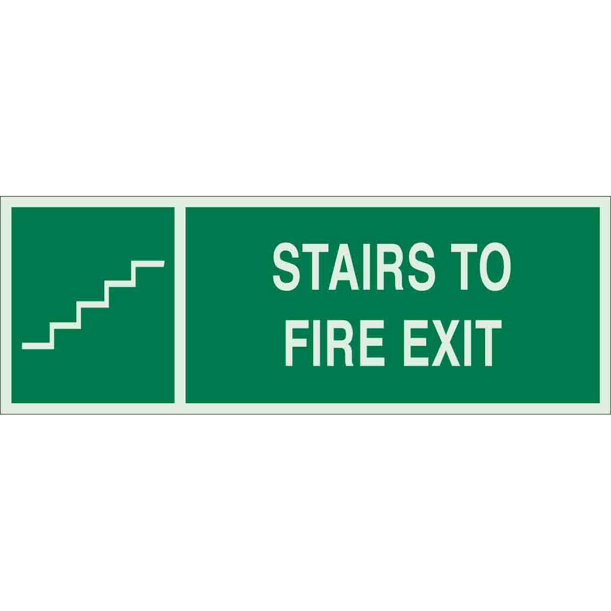 Brady BradyGlo Stairs To Fire Exit Sign