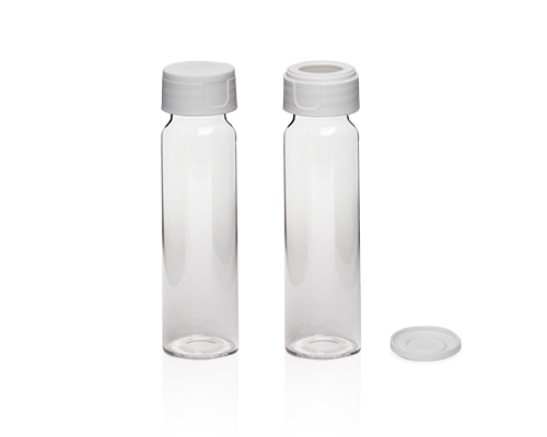 ESS Clear TOC Vial with Dust Cover 덮개가 있는 TOC 투명 바이알