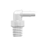 10-32 Special Tapered Thread Elbow with 1/4` Hex to 400 Series Barb, 3/32` (2.4 mm) ID Tubing