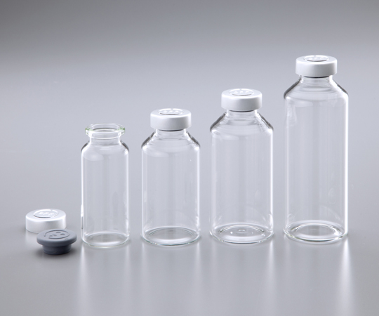 AS ONE Wide-Mouth Vial (with Rubber Stopper and Aluminium Cap), 광구 바이알