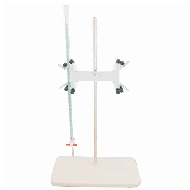 Thermo Fisher Scientific Stainless Steel Double Buret Clamp and Support Stand with Rod