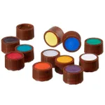 Thermo Fisher Scientific Nalgene PPCO Amber High Profile Closures with Color Coders for Micro Packaging Vials: Sterile, Bulk Pack
