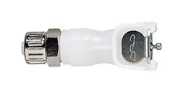 Thermo Fisher Scientific Valved Acetal Compression Fitting Body, 3/8 in. Tube, 1/4 in. Flow