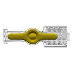 High Pressure Stopcock, 500 psi, 1-way, Female Luer to Male Luer w/ Luer Lock Ring