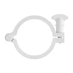 Clamp, Flange, 3` (76.2 mm), Glass Reinforced White Nylon
