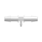 Tee Reduction Tube Fitting with 200 and 300 Series Barbs, 1/4` (6.4 mm) and 3/32` (2.4 mm) ID Tubing