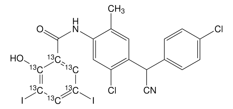 Merck Closantel-(benzoyl ring-13C6)