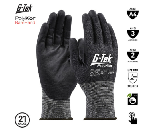 AS ONE Cut resist gloves(G-Tek Barehand), 잘림 방지 장갑(G-Tek 베어핸드)