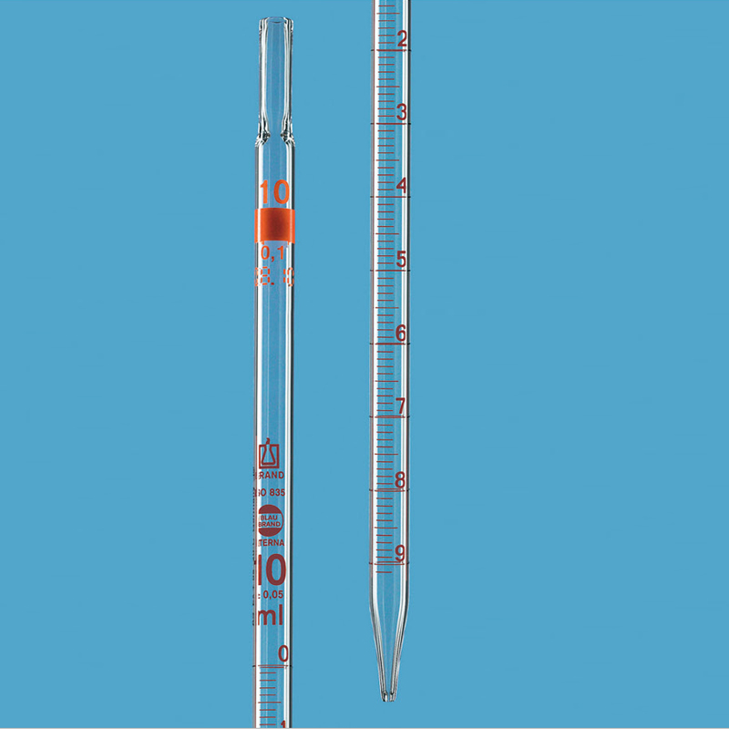 Graduated Pipet, Total Delivery, Type 3, BLAUBRAND 메스 전량 피펫, Class AS + Batch 보증서