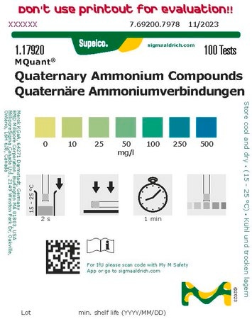 Merck QUATERNARY AMMONIUM COMPOUND TEST 10 - 2