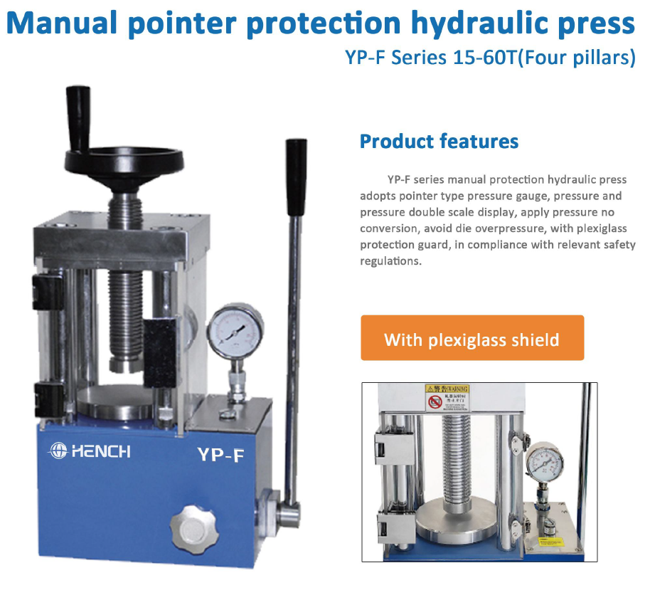 HENCH 24T Manual Protection Pellet Press - 이미지1