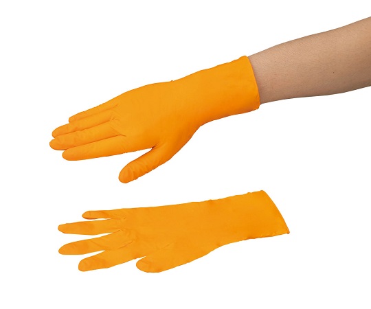 AS ONE Chemical Resistant Gloves (Orange NITRILE), 내약 장갑 (오렌지 니트릴)