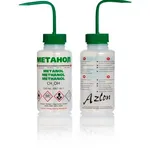 Merck Azlon Multi-Lingual Safety Wash Bottles With Driplok Vapor Venting