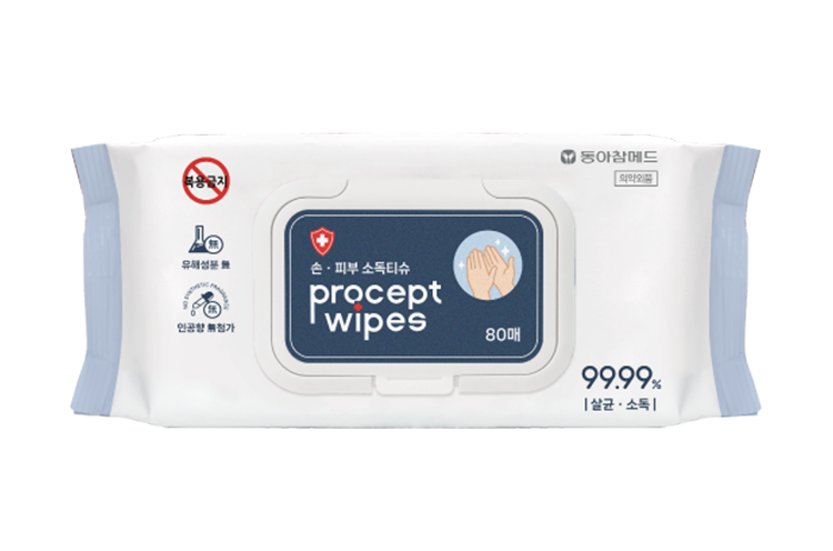 동아참메드 PROCEPT WIPES PLUS 손 / 피부 소독티슈