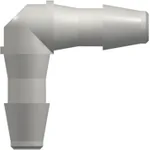 Elbow Tube Fitting with 200 Series Barbs, 1/8` (3.2 mm) ID Tubing
