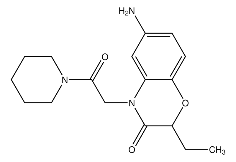 Merck 6-Amino-2-Et-4-(2-oxo-2-(piperidin-1-yl)ethyl)-2H-benzo[b]-1,4-oxazin-3(4H)-one