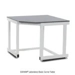 Daihan Science DAIHAN Laboratory Basic Corner Table, High Quality Steel-Frame & Phenol Work To