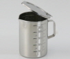 AS ONE Beaker with Lid SUS, 뚜껑 부착형 비커(경첩식)